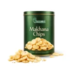 Healthy makhana chips roasted with spices, low fat crunchy fox nut snack