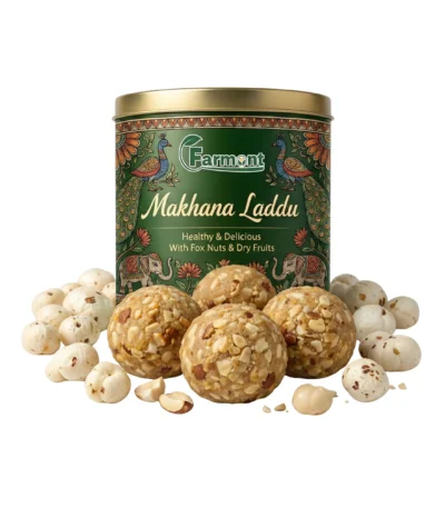 Traditional makhana laddu made with jaggery and dry fruits