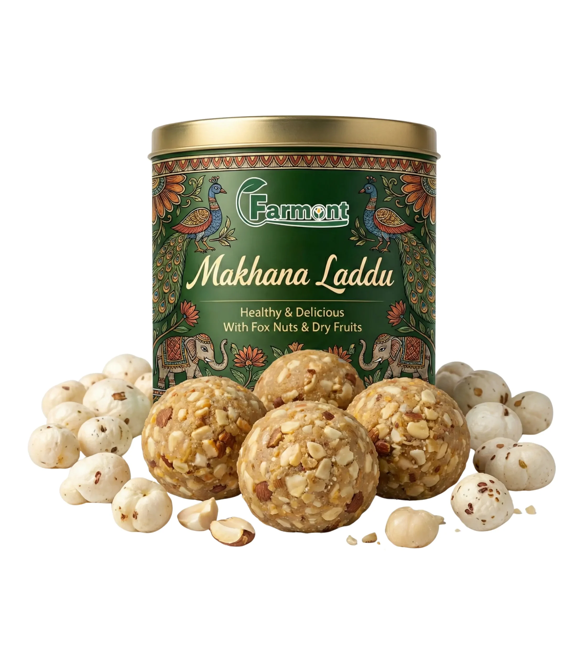 Makhana Laddu – Healthy Traditional Sweet Traditional makhana laddu made with jaggery and dry fruits