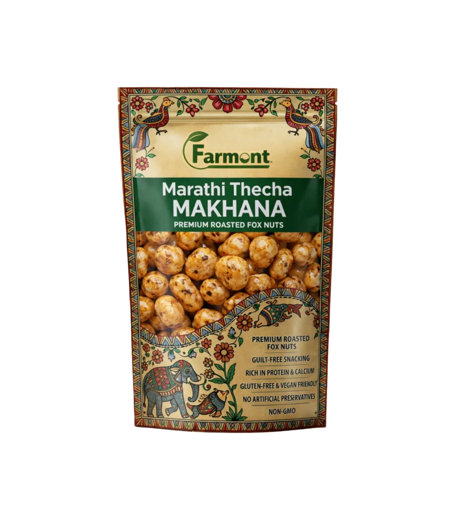 Marathi thecha flavored roasted makhana snack