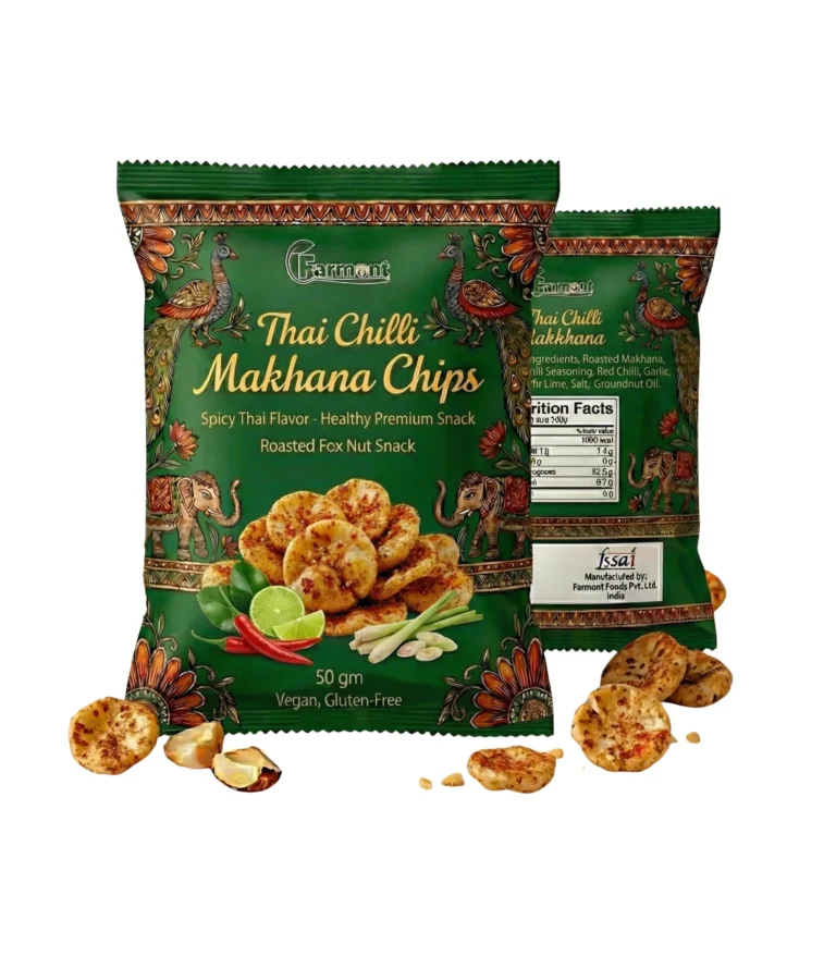 Thai chili seasoned crispy makhana chips snack pack